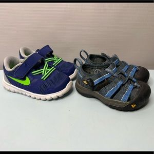 Lot of 2 Pairs of Toddlers Shoes - Nike & Keen Water Shoes - Size 5C